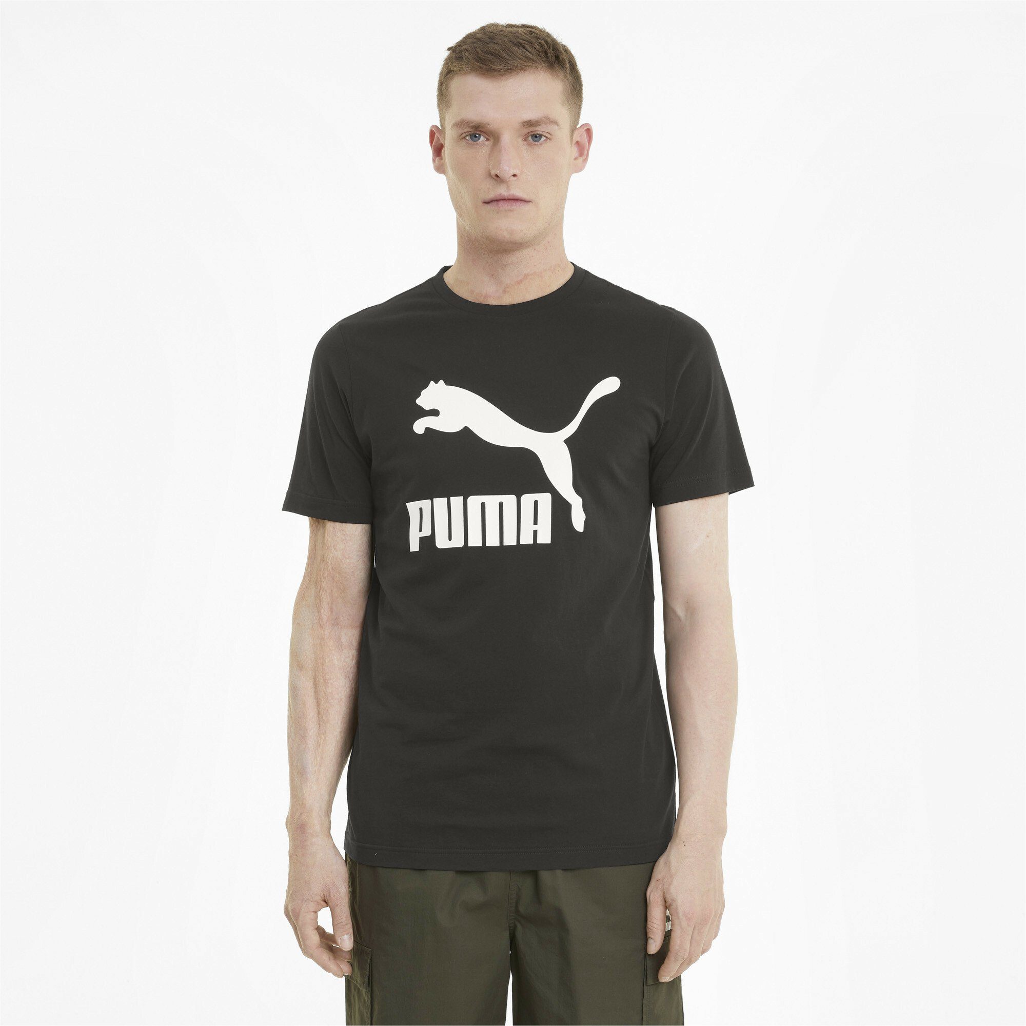 PUMA T-Shirt Logo T-Shirt Black Classics Herren