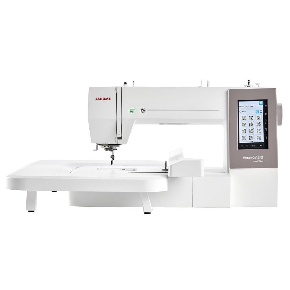Janome Stickmaschine - Memory Craft 550E Limited Edition, Stickrahmen - 360 x 200 mm, 200 x 200 mm, 200 x 140 mm, 140 x 140 mm