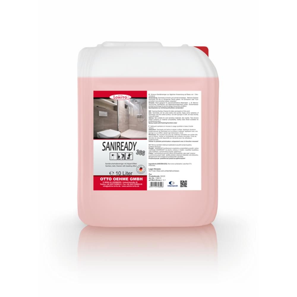 Lorito Lorito Saniready 366 Kalklöser 10L Badreiniger Abperl-Effekt Kalklöser