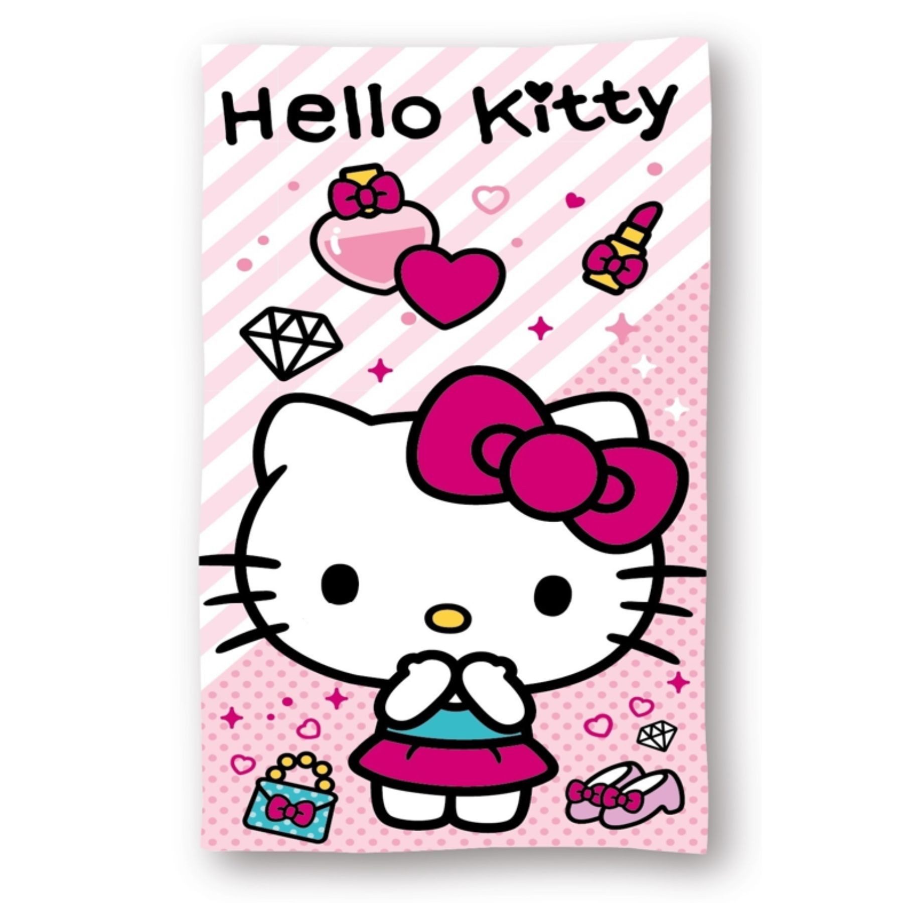 Hello Kitty Strandtuch Badehandtuch 70x140 cm aus Baumwolle – saugfähig & w günstig online kaufen
