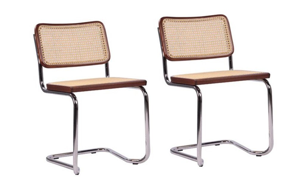 pemora Freischwinger Schwingstuhl Stapelstuhl 2-er Set JENA Wiener Geflecht günstig online kaufen