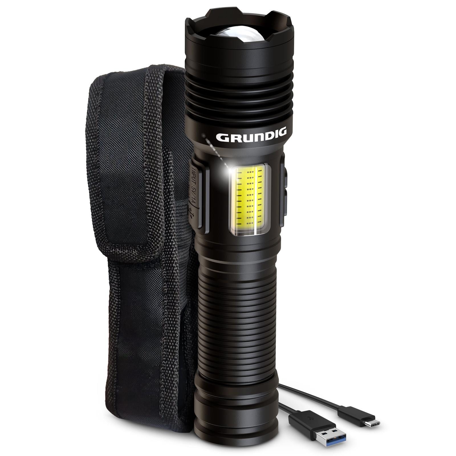 Grundig LED Taschenlampe Arbeitsleuchte - Notfall USB Ladung von Telefon/Ta günstig online kaufen