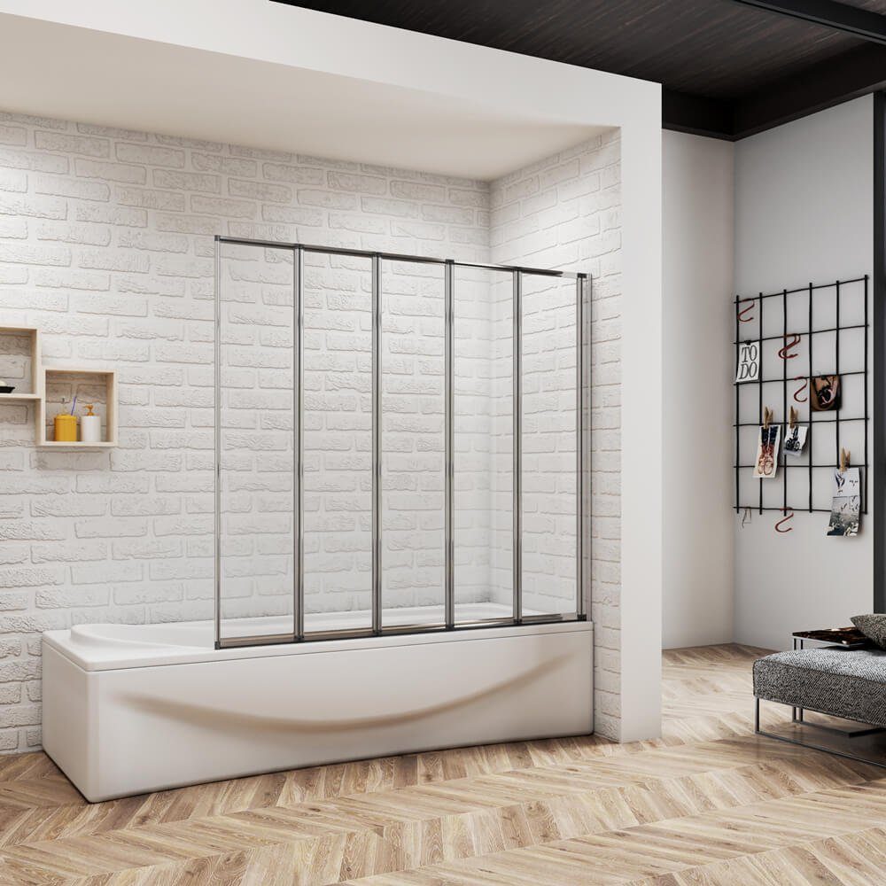 duschspa Badewannenaufsatz 120x140cm Faltwand Glaswand Duschwand auf Badewa günstig online kaufen