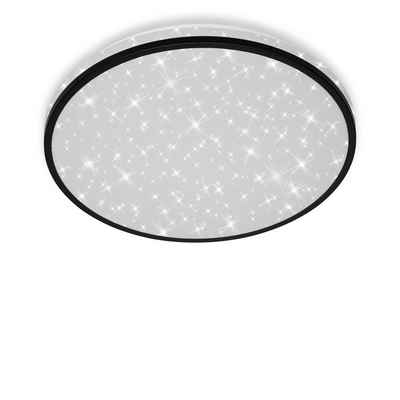 Briloner Leuchten LED-Sternenhimmel 3456-215, LED fest verbaut, Neutralweiß, Sternenhimmel, IP20, schwarz, 38 cm