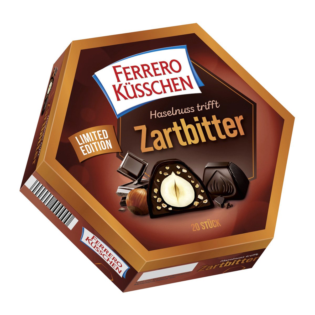 Ferrero Küsschen Schokolade, Ferrero Küsschen Dark Choc 20er Nusspralinen-Spezialität 178g