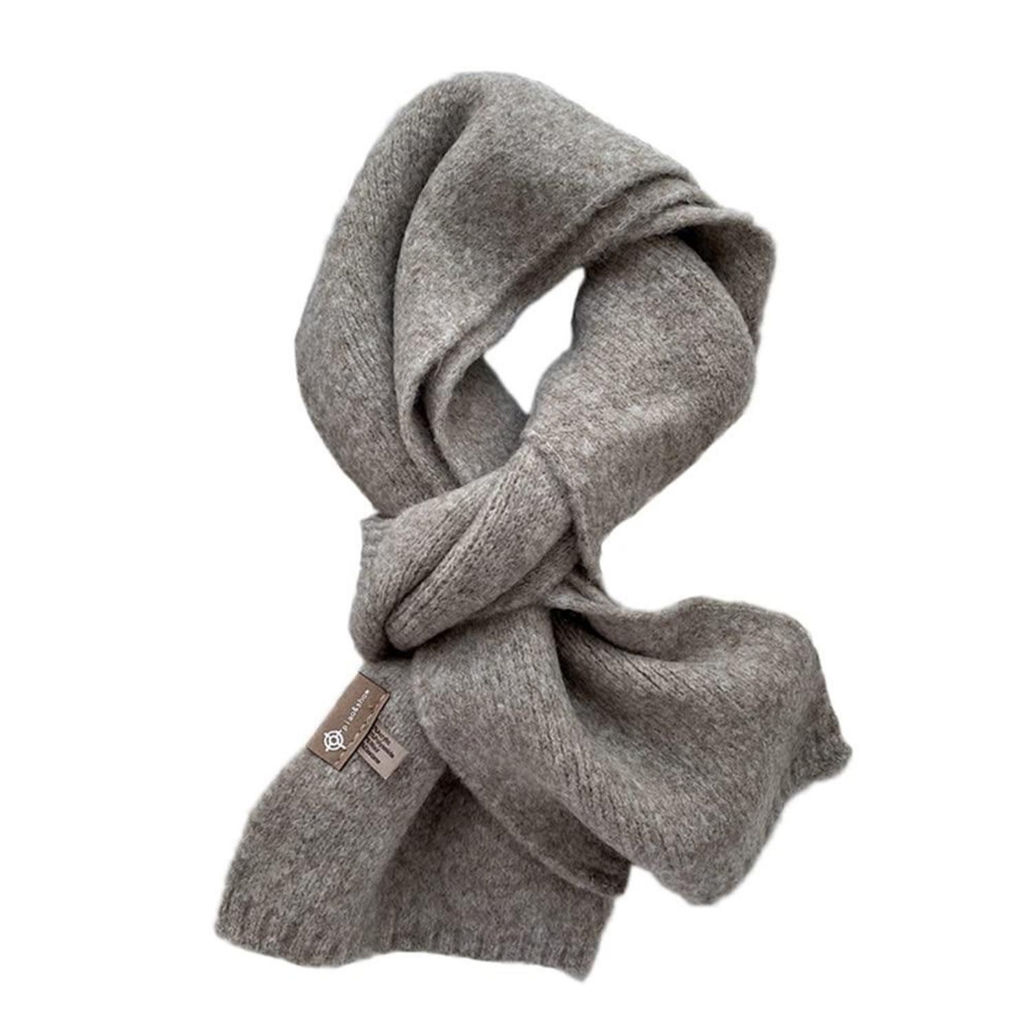 LuxusKollektion Wollschal Gestrickter Wollschal Damen Herren Khaki, (1-St)