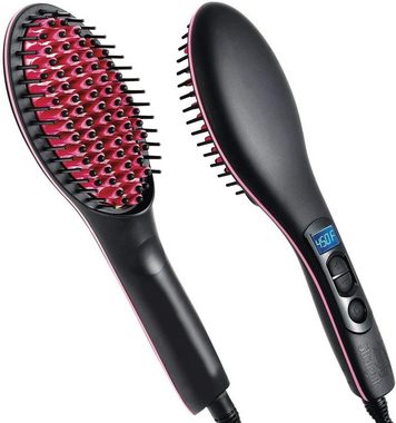 Sibastore Haarglättbürste Straight Brush mit Keramikborsten und neuste Neagtiv-Ionen-Technologie, Aufheizbar bis 230°C, Schnelles&Einfaches Glätten für Salon Qualität