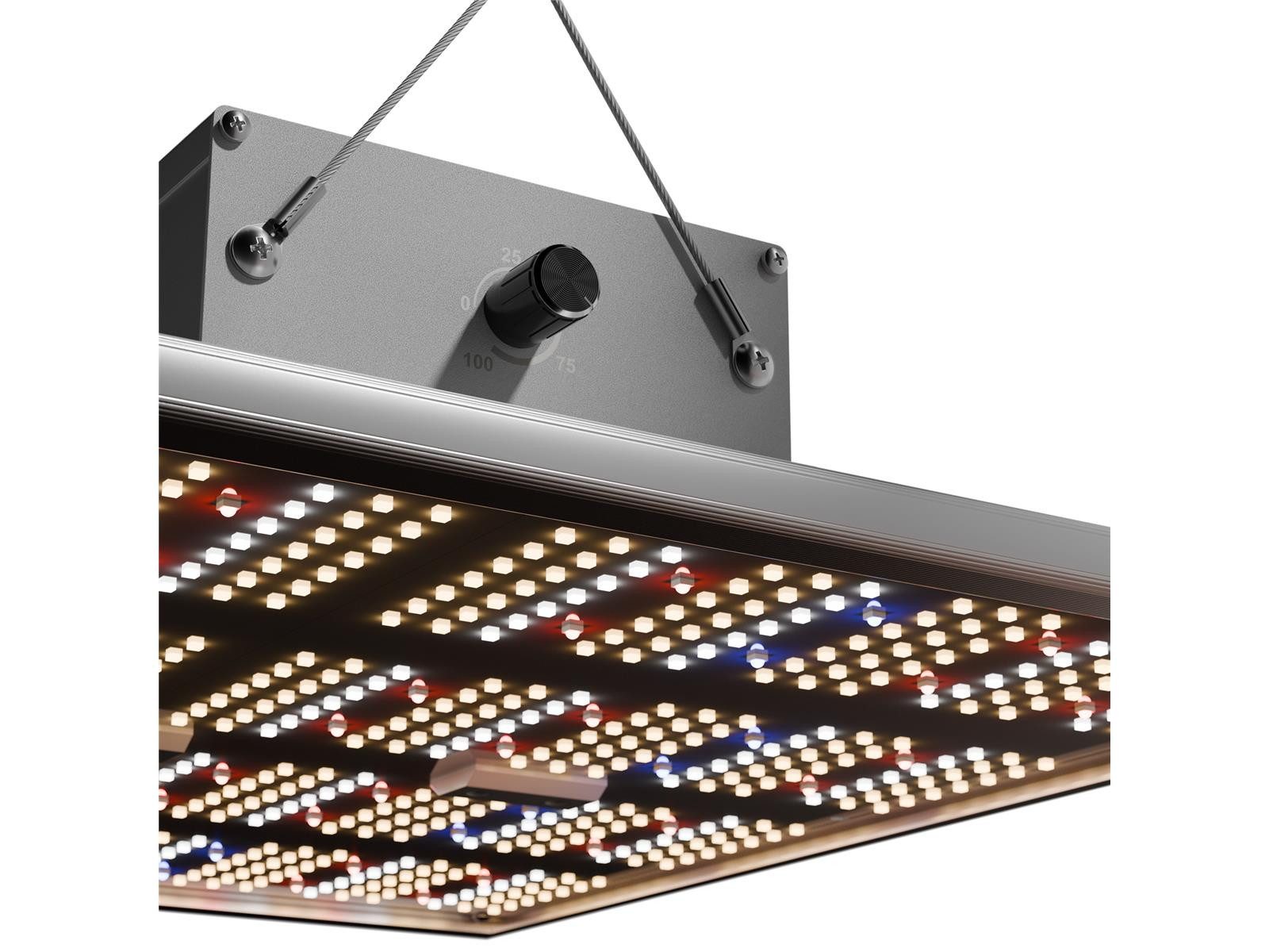 Caluma Pflanzenlampe Caluma LED Grow Lampe Force 240 W, 48x48x7cm, 2,7 µmol/J, 600 µmol/s, Dimmfunktion, LED fest integriert, Vollspektrum, cm