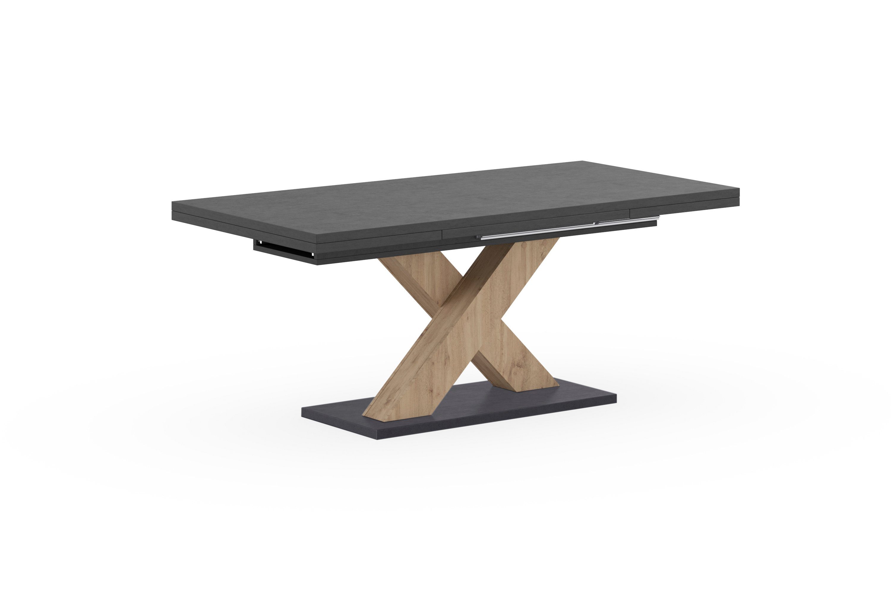 Mäusbacher Esstisch Komfort Tisch TOPSELLER! (Esstisch, Auszugstisch, OTTOs Choice), mit X Gestell und Bodenplatte. Melaminbeschichtet