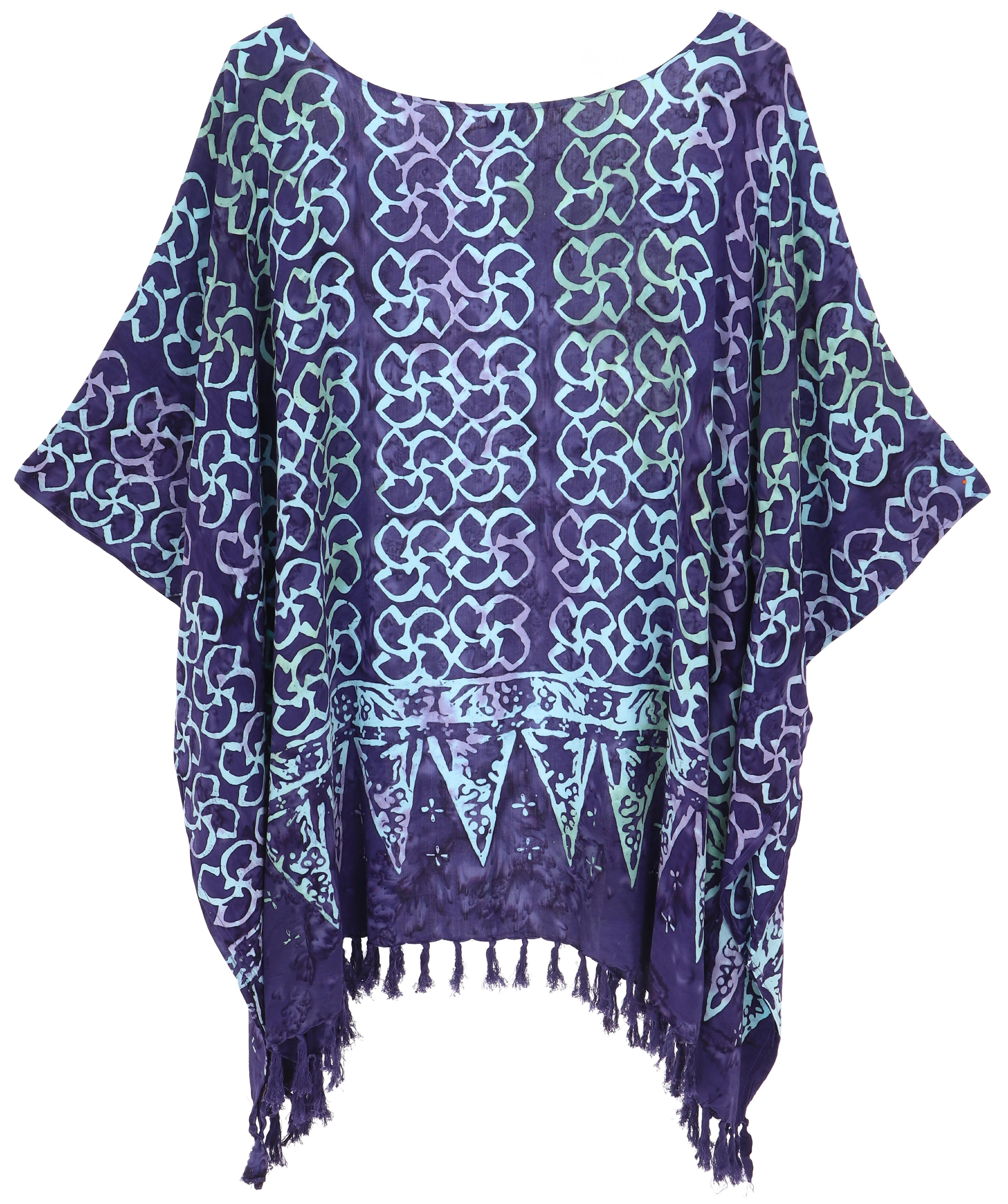 Guru-Shop Kimono Kurzer farbenfroher Sommer Kimono, Kaftan,.., alternative Bekleidung