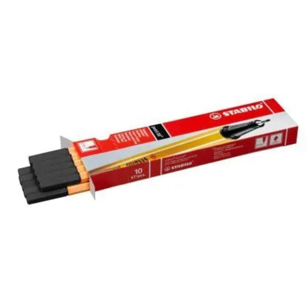 STABILO Fineliner STABILO point 88 Fineliner schwarz 0,4 mm, 10 St., (Packung, 1-tlg., STABILO point 88 Fineliner schwarz 0,4 mm, 10 St), Extra feine, metallgefasste Spitze mit 0,4 mm Strichstärke