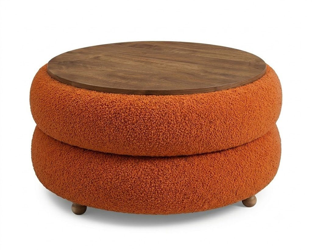 Skye Decor Couchtisch Snug Japandi (1-St), Teddy-Optik mit Buchenholzbeinen