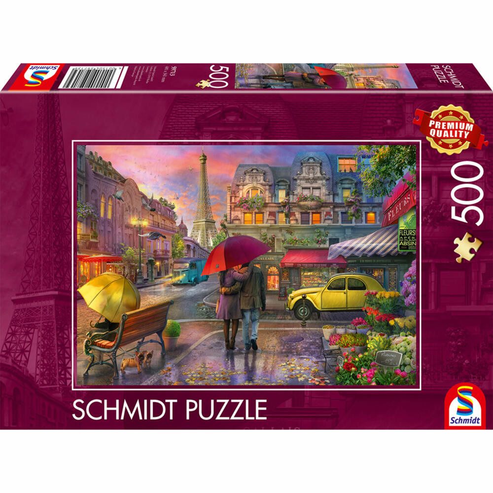 Schmidt Spiele Puzzle Regenzauber in Paris, 500 Teile, 500 Puzzleteile