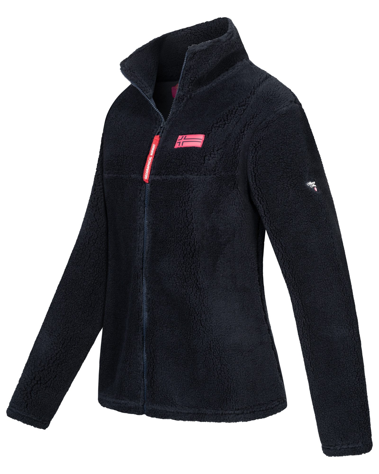 Geographical Norway Fleecejacke Damen Teddy Fleece Jacke Herbst Winter Jacke Sweater Übergangsjacke – Bild 2 von 3
