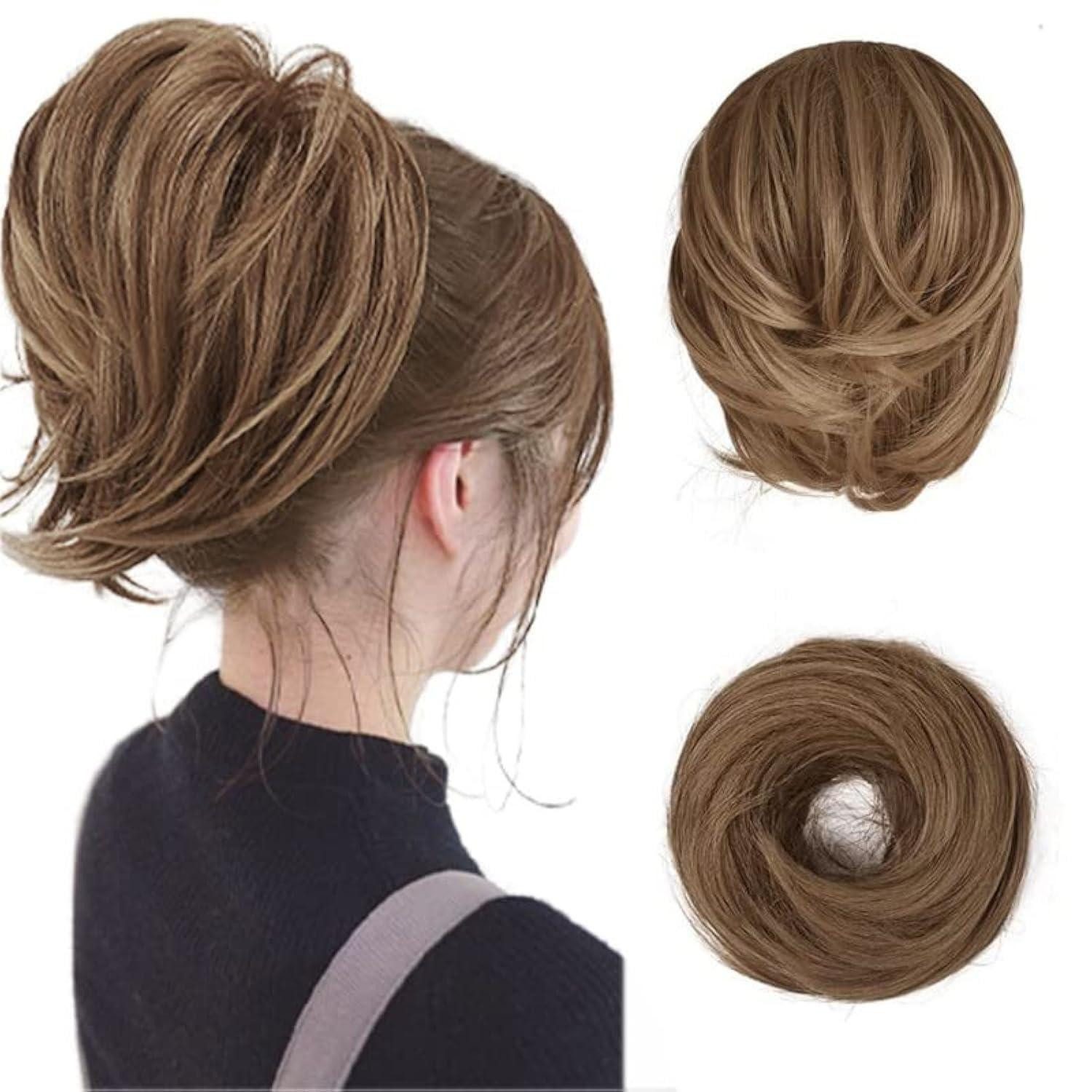 LuxusKollektion Kunsthaar-Extension Haarteil Hair Extensions Haarknoten-Pferdeschwanz-Verlängerung 20cm