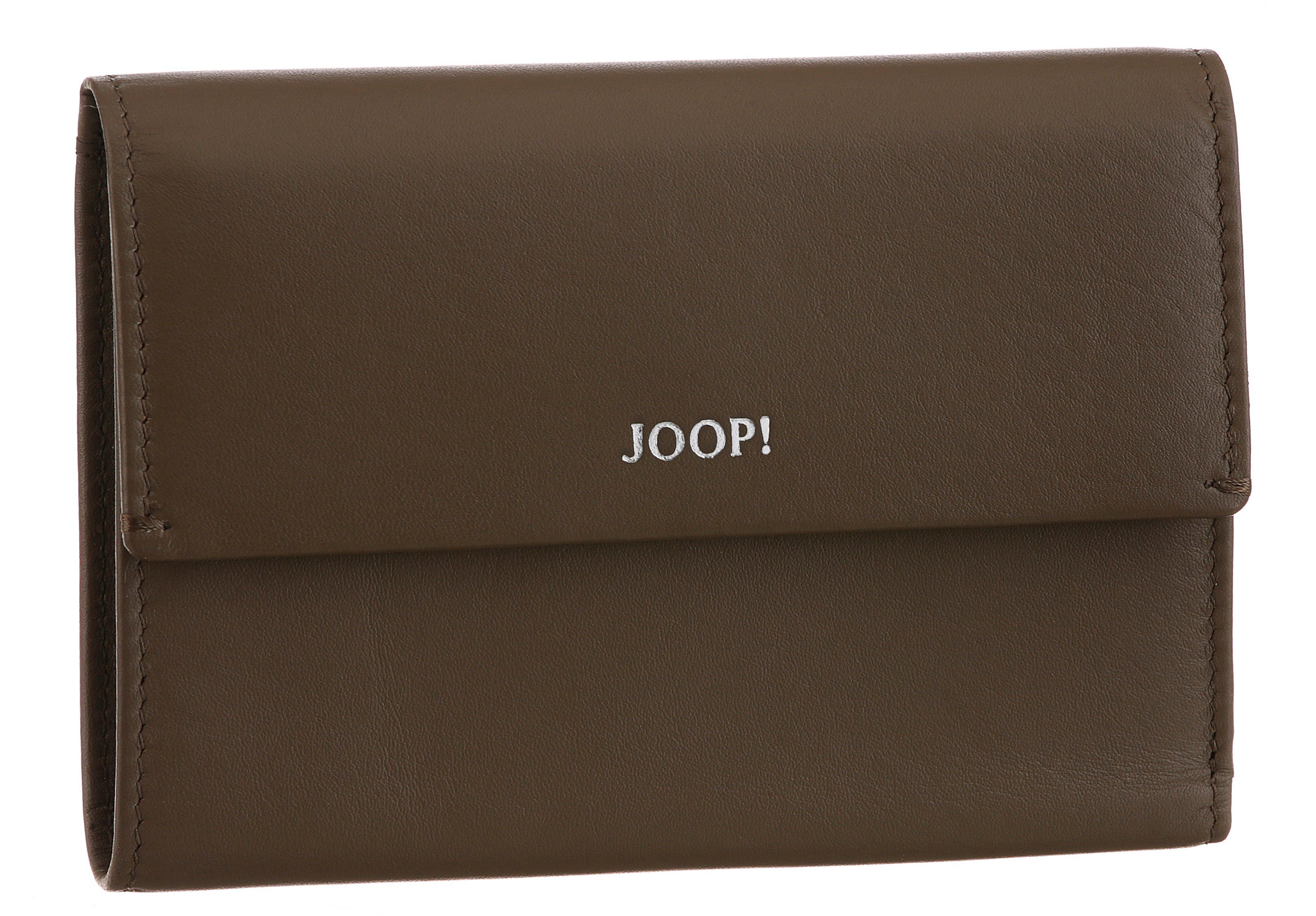 Joop! Geldbörse sofisticato 1.0 cosma purse mh10f, in schlichtem Design dunkelbraun