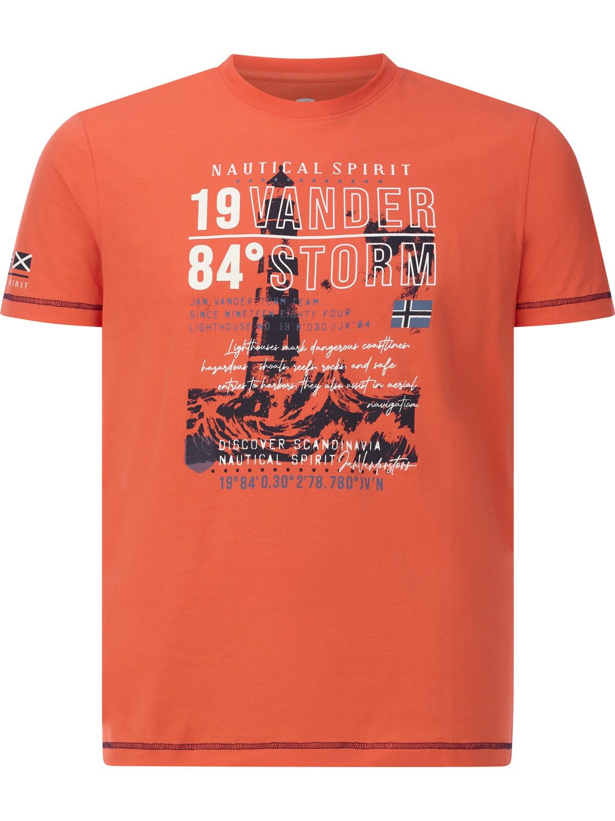 Jan Vanderstorm T-Shirt MORKHEIM mit Effekt-Prints