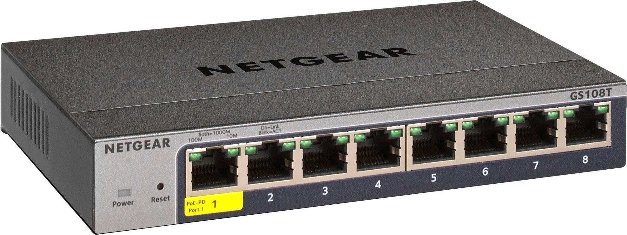 NETGEAR GS108Tv3 Netzwerk-Switch | Switch