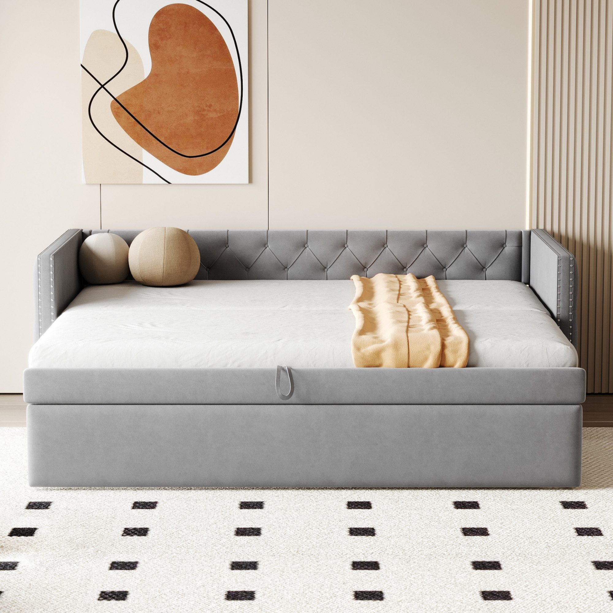 Odikalo Schlafsofa Doppelbett Polsterbett Ausziehbares Gästebett(ohne günstig online kaufen