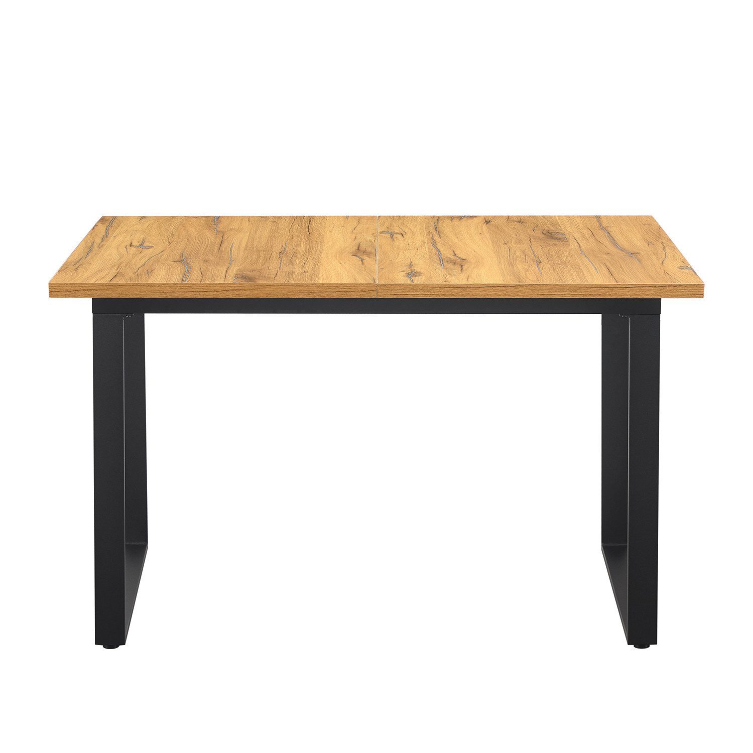 B&D home Esstisch LARS, Metallgestell schwarz oder weiß, ausziehbar 120-160cm, 4-6 Personen