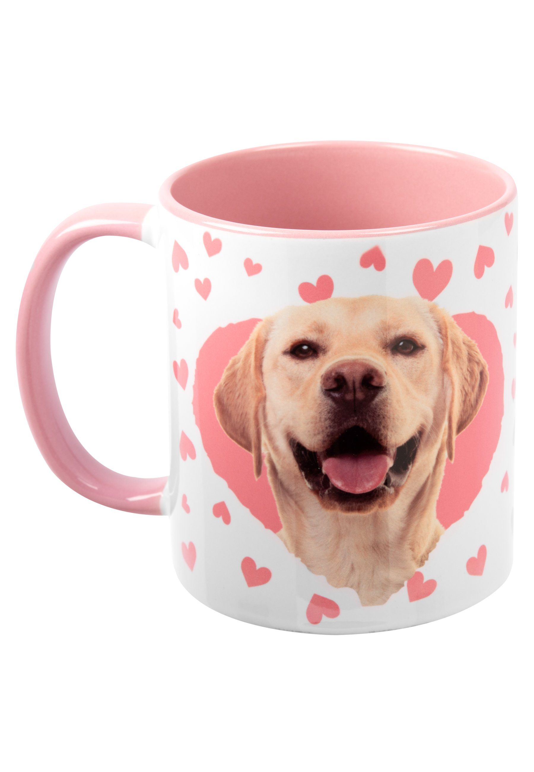 United Labels® Tasse Hunde Keramik 320 Labrador Keramik Rosa Weiß Ein leben Tasse ohne Hund - ml