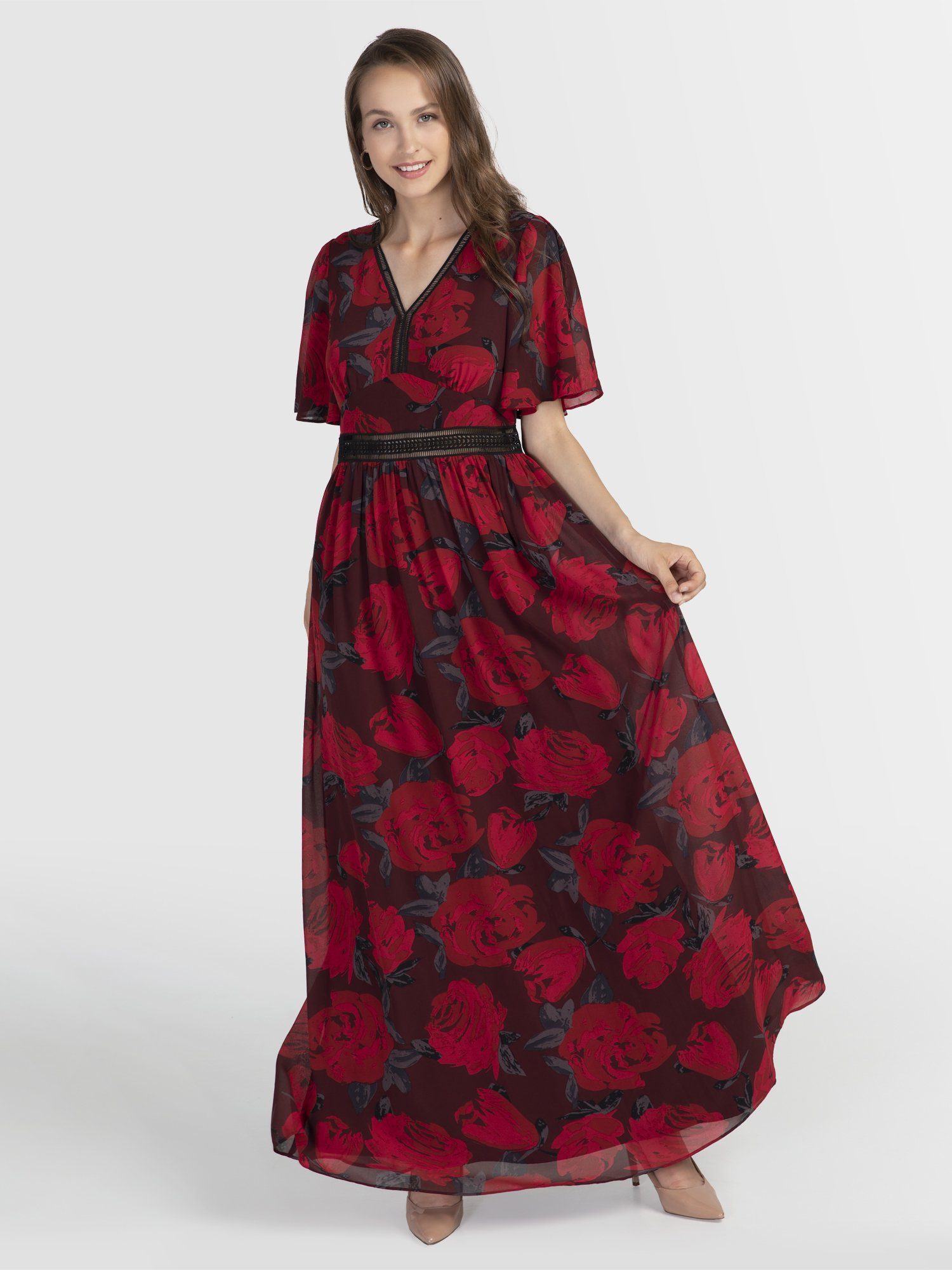 Apart Abendkleid »lang, mit Blütenprint« lang, mit ...