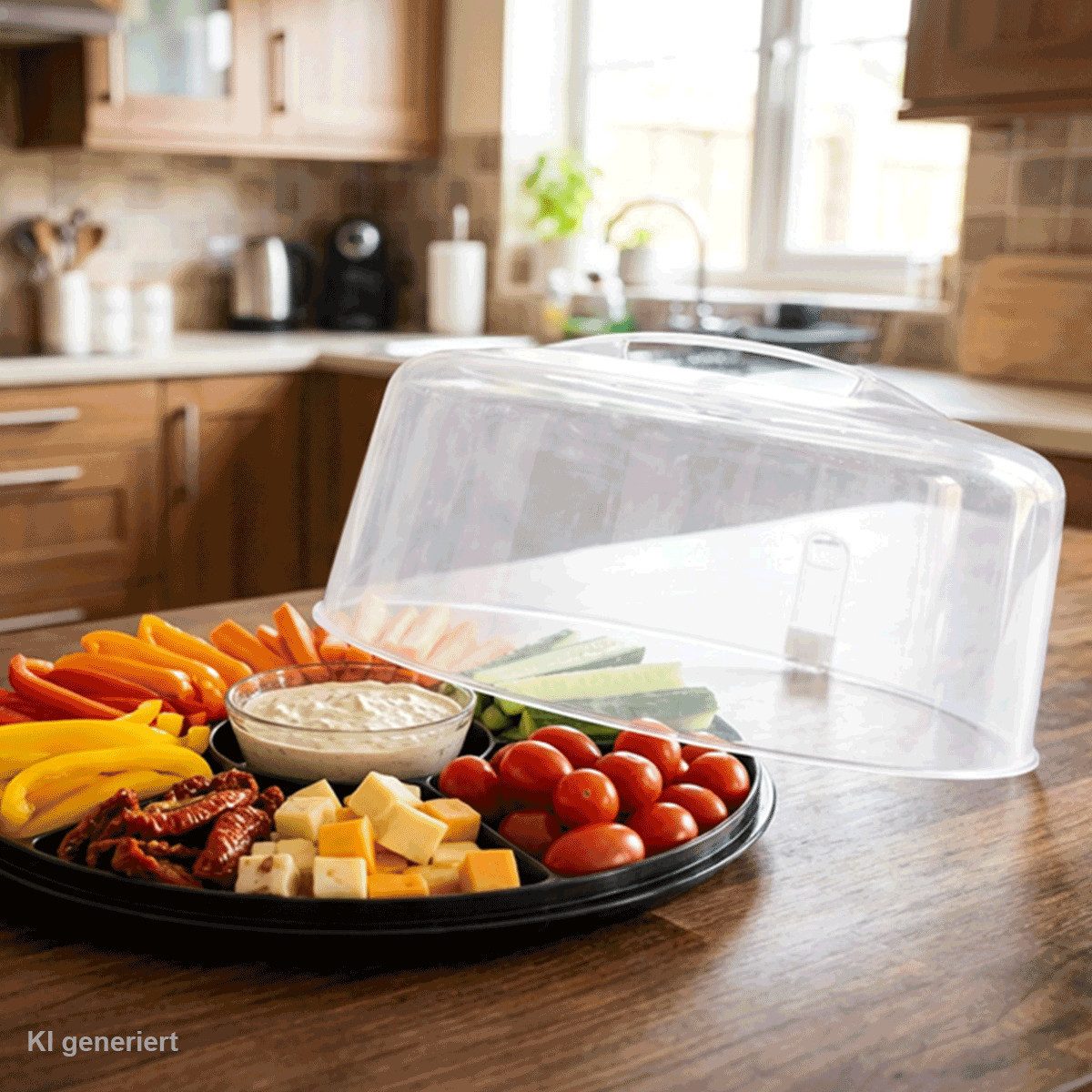 EUROHOME Tortenglocke Tortenbehälter mit Tragegriff - Tortenhaube mit Klickverschluss,(1-tlg., Kuchencontainer hoch 32 x 20 cm) Sichere Transportbox für Kuchen und Torten