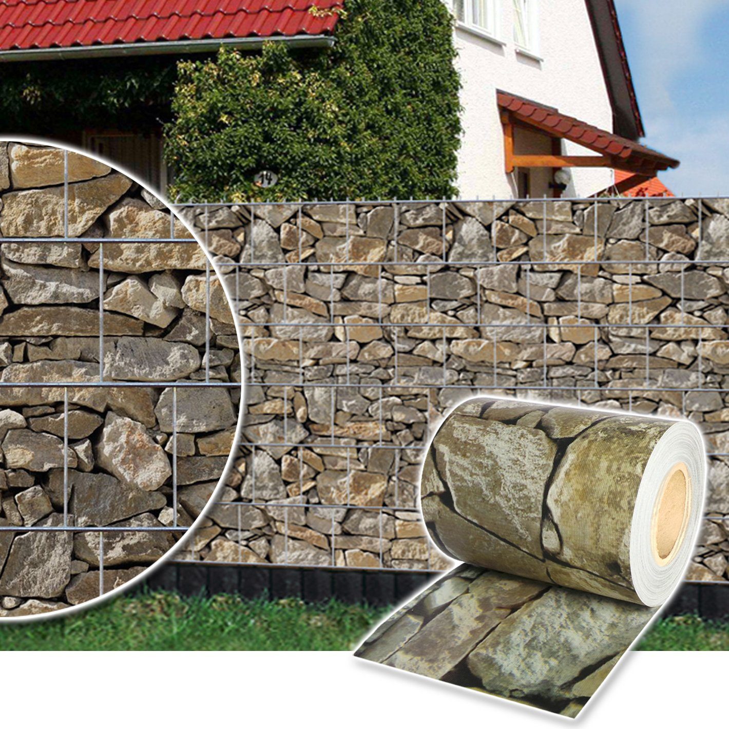 Plantiflex Sichtschutzstreifen Sichtschutz Rolle 35m blickdicht günstig online kaufen