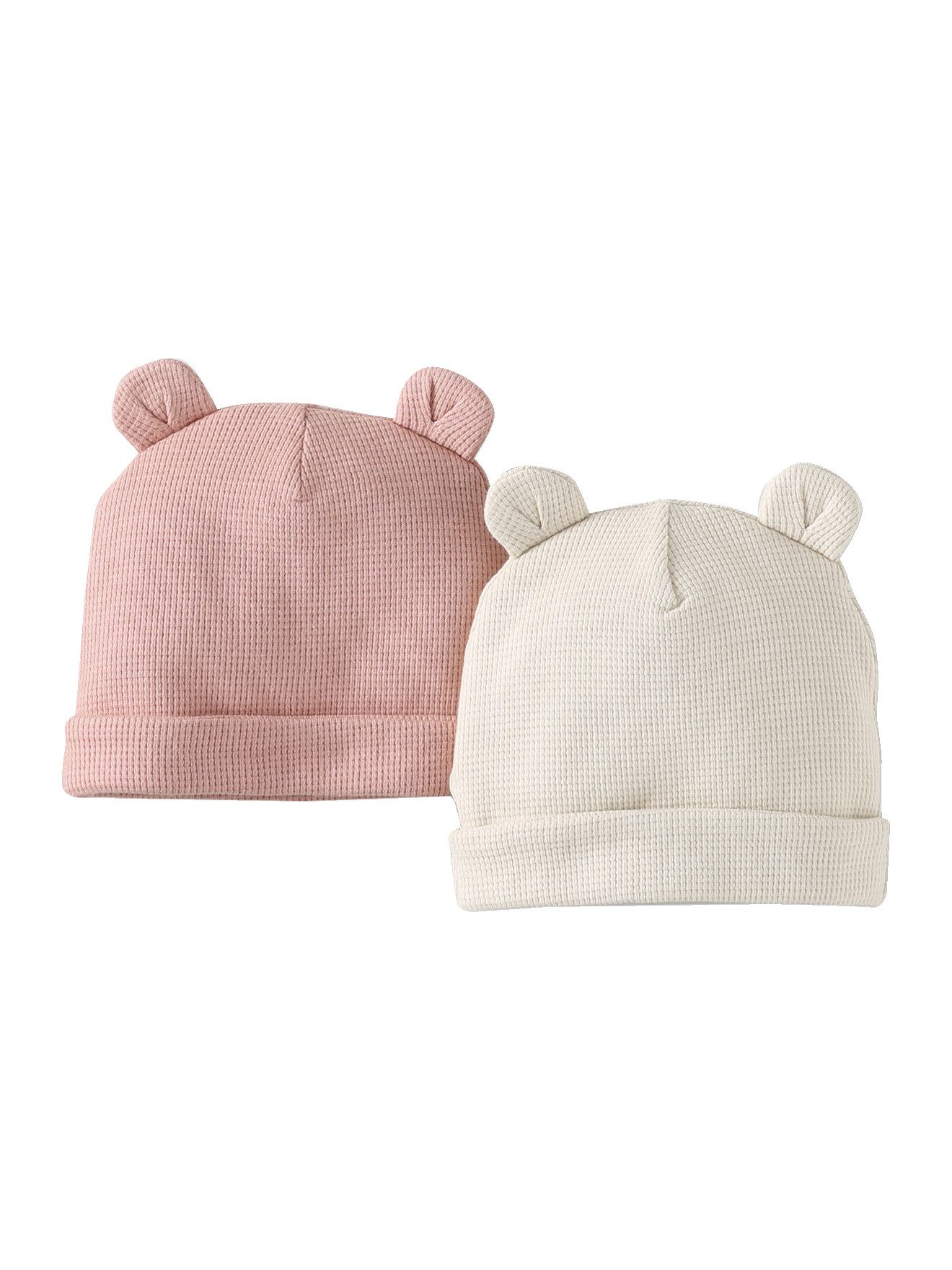 Beanie 2er-Pack Baby-Mützen für Neugeborene aus Baumwolle