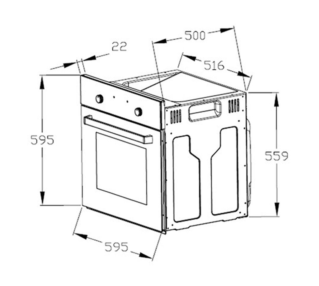 PKM Elektro-Herd-Set PKM BIC8 2KB GK IX-2 Einbauherdset
