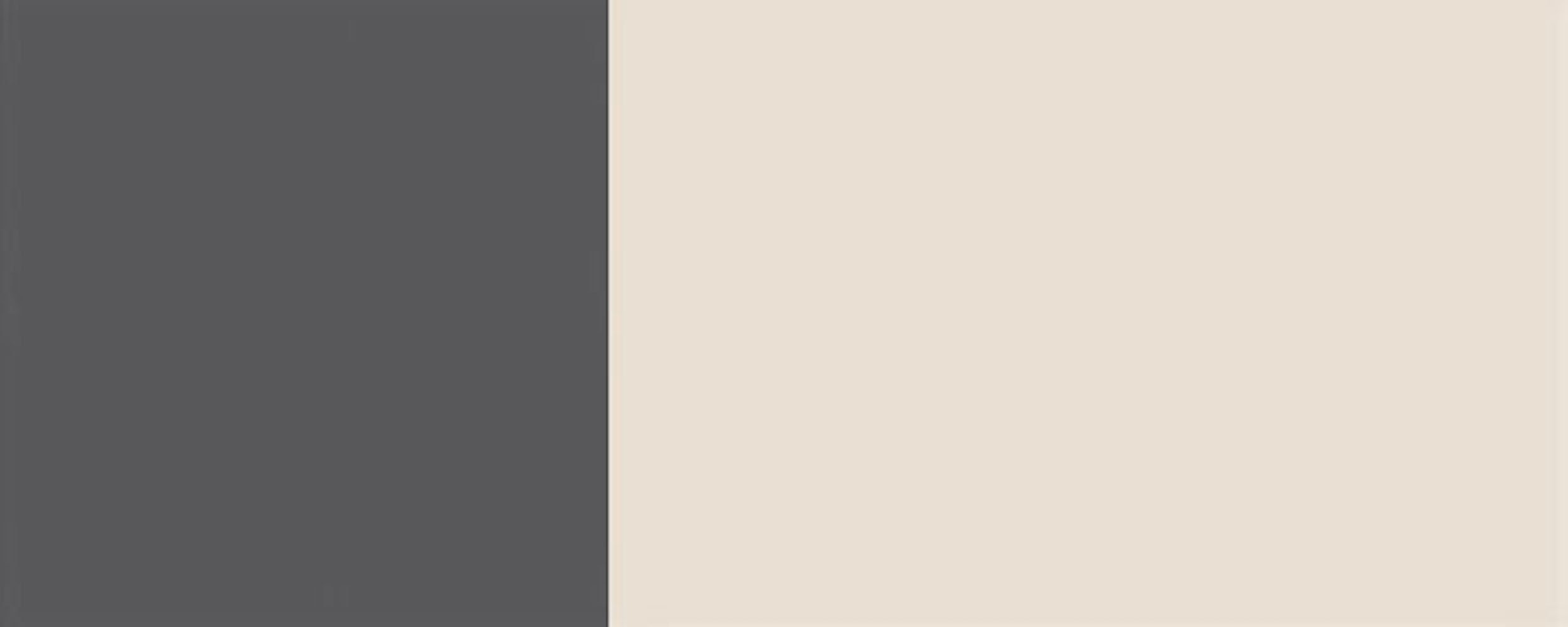 Florence Feldmann-Wohnen Front- 9001 grifflos Korpusfarbe cremeweiß wählbar und 80cm 2-türig Hochglanz Klapphängeschrank (Florence) RAL