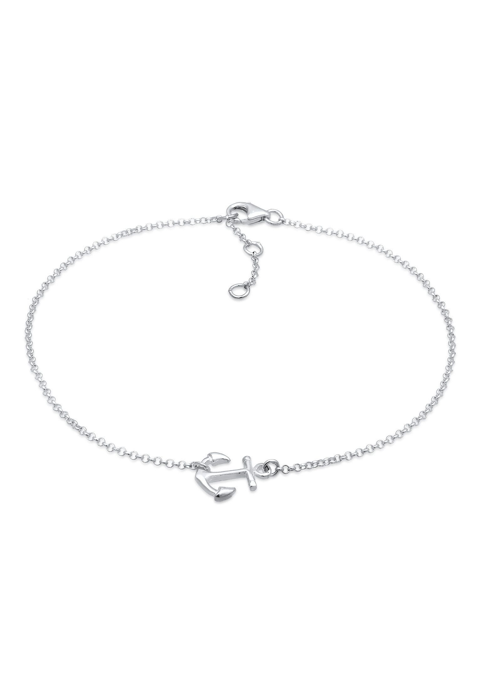 Elli Fußkette Anker Symbol Maritim 925 Silber, Anker