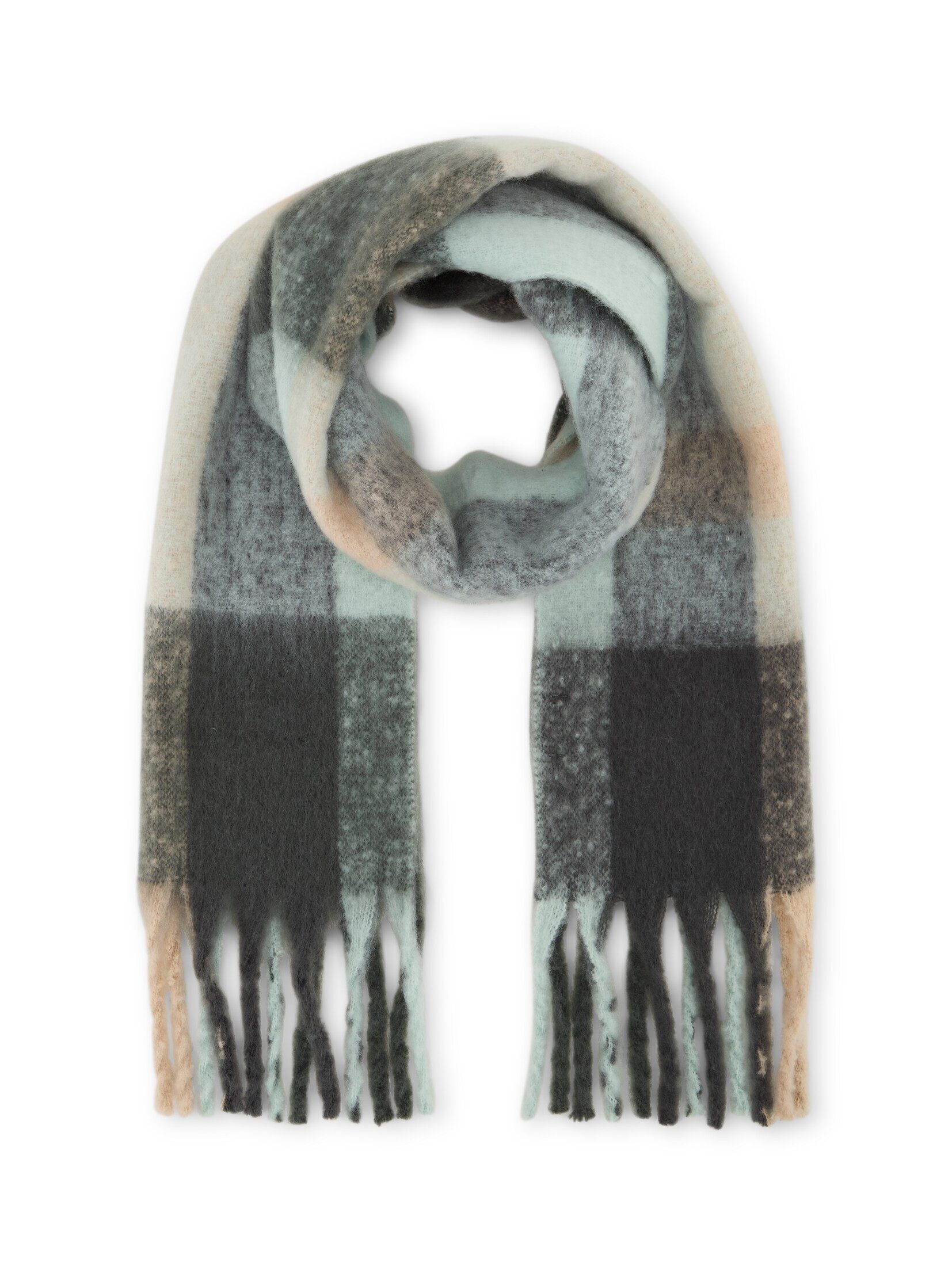 TOM TAILOR Strickschal Accessoire, Cosy Schal mit Fransen