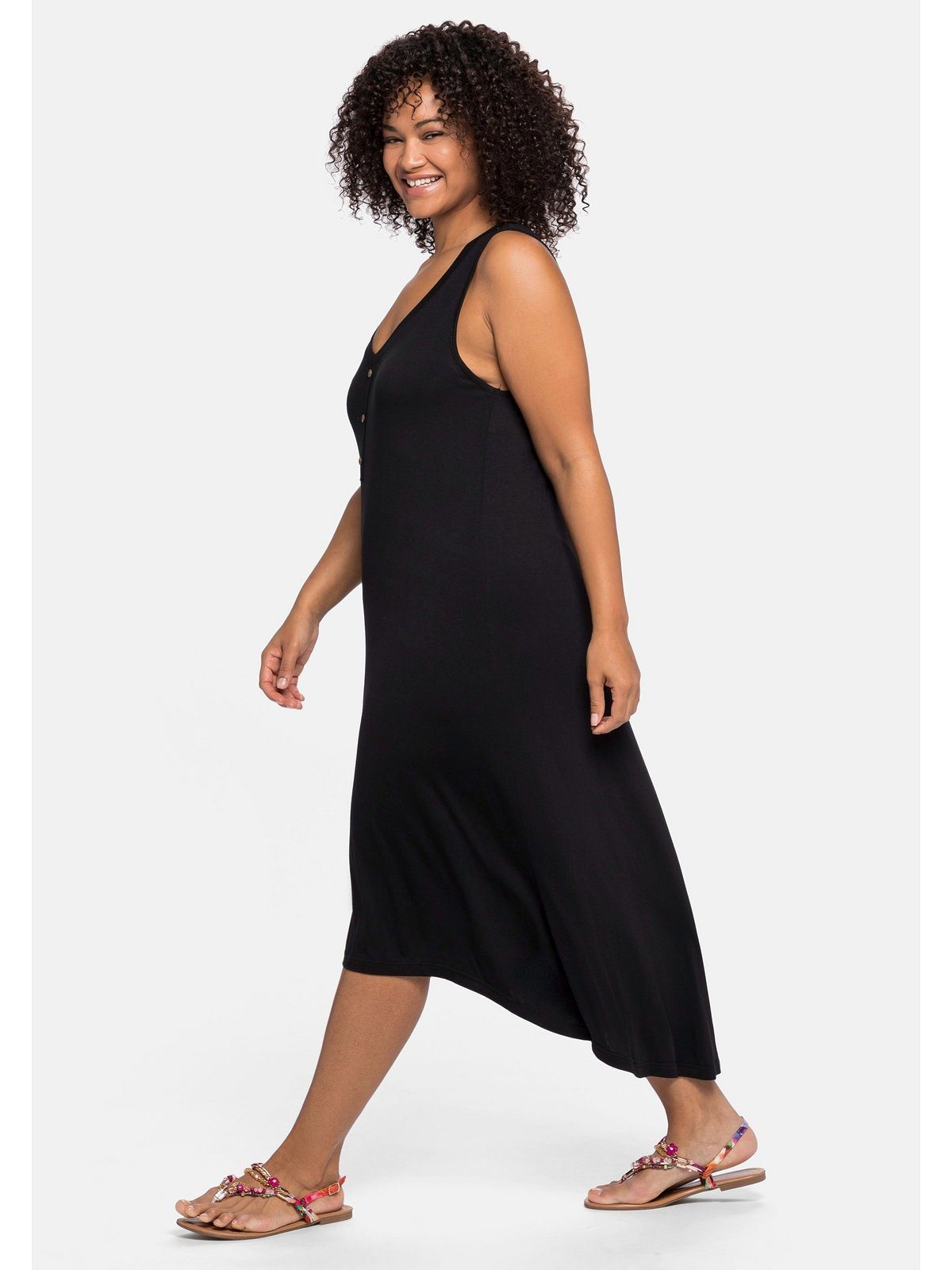 Sheego Strandkleid Große Größen im Vokuhila-Look