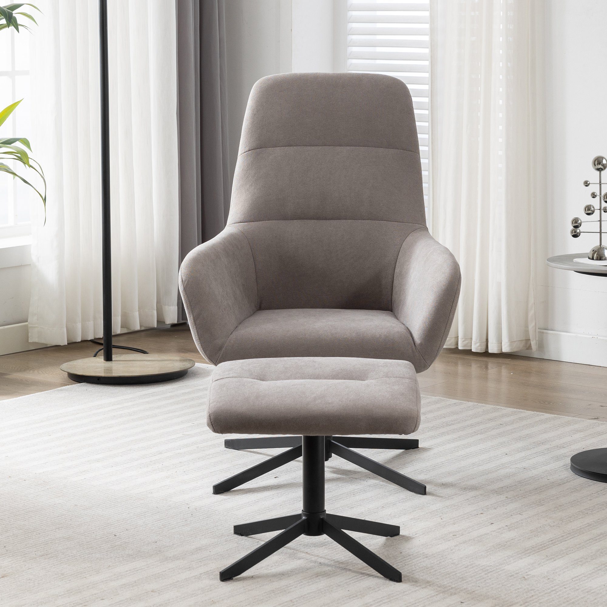 HomeGuru Relaxsessel Relaxsessel mit Fußstütze (1-St., Set)