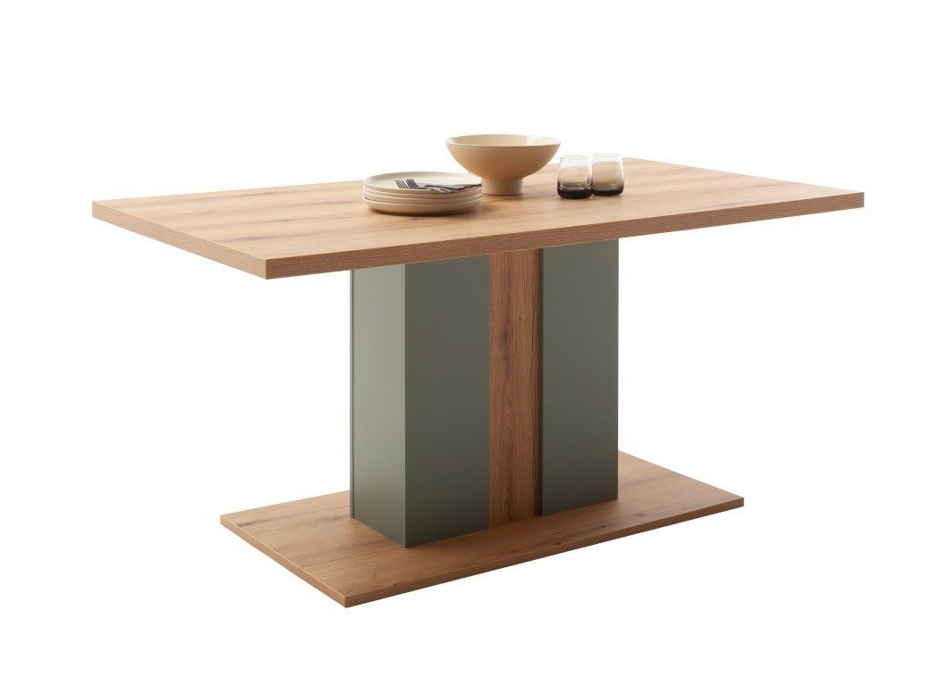 MCA furniture Esstisch Esstisch Moniz, 160x90, Salbei grün / Eiche Evoke (No-Set), 160 cm, Tisch, Esszimmertisch, Küchentisch