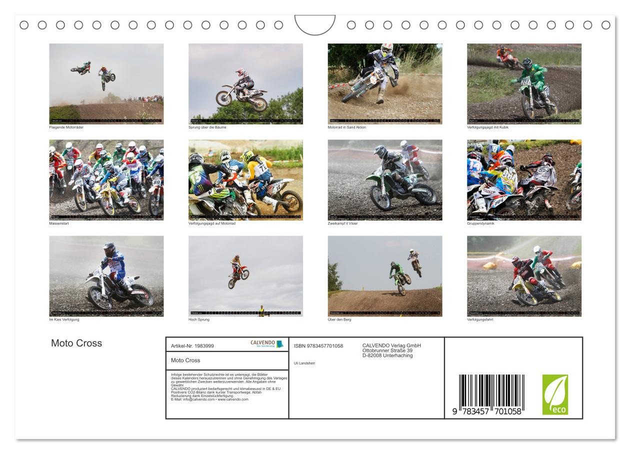 Thumbnail - CALVENDO Wandkalender Moto Cross (Wandkalender 2026 DIN A4 quer), CALVENDO Monatskalender