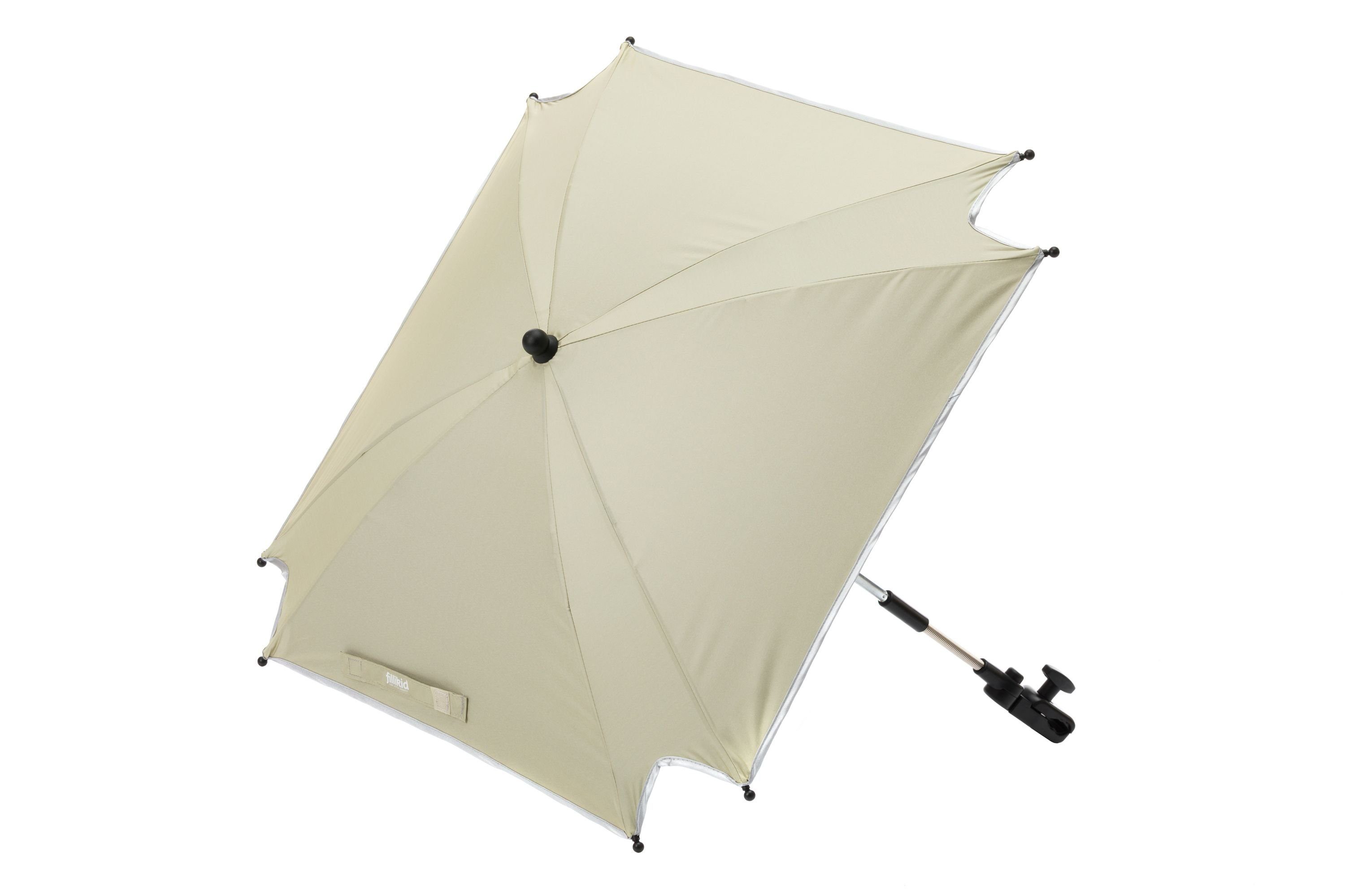 Fillikid Kinderwagen-Sonnenschutzhülle Sonnenschirm XL Exklusiv Sonnenschutz für Kinderwagen & Buggy, UV Schutz 50+, abnehmbare Universalhalterung, Wasserdicht, passend