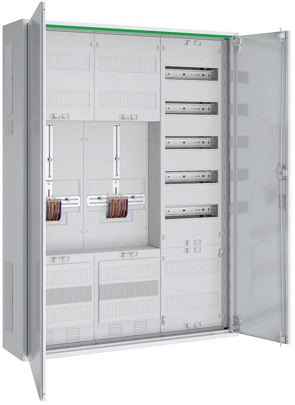 ABN Verteilerbox ABN ABNRS307Z0072 Zählerschrank, 2 Zähler, 1 Verteilerfeld, 1 APZ