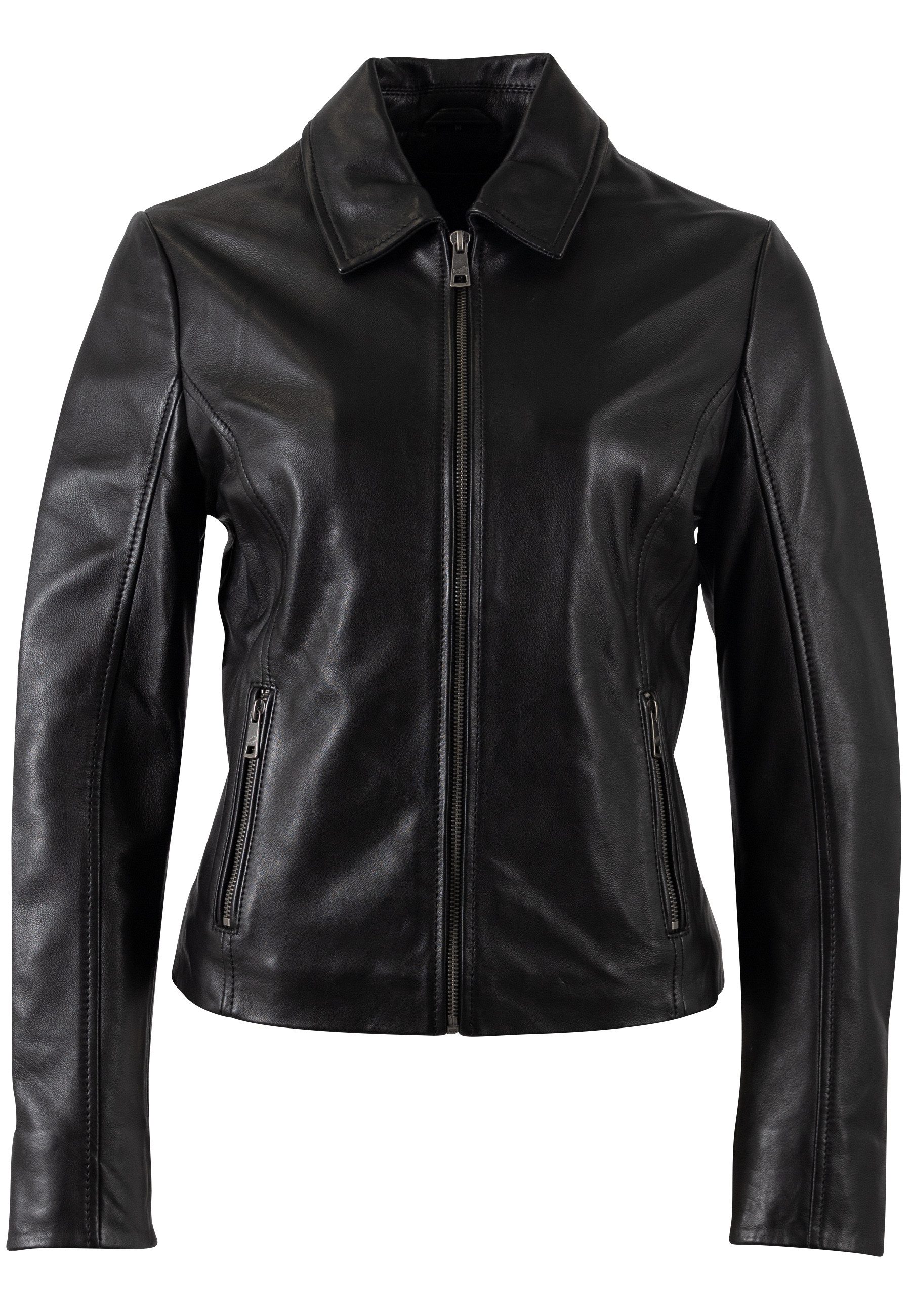 Mauritius Lederjacke MWLoana Bikerjacke mit Umlegekragen