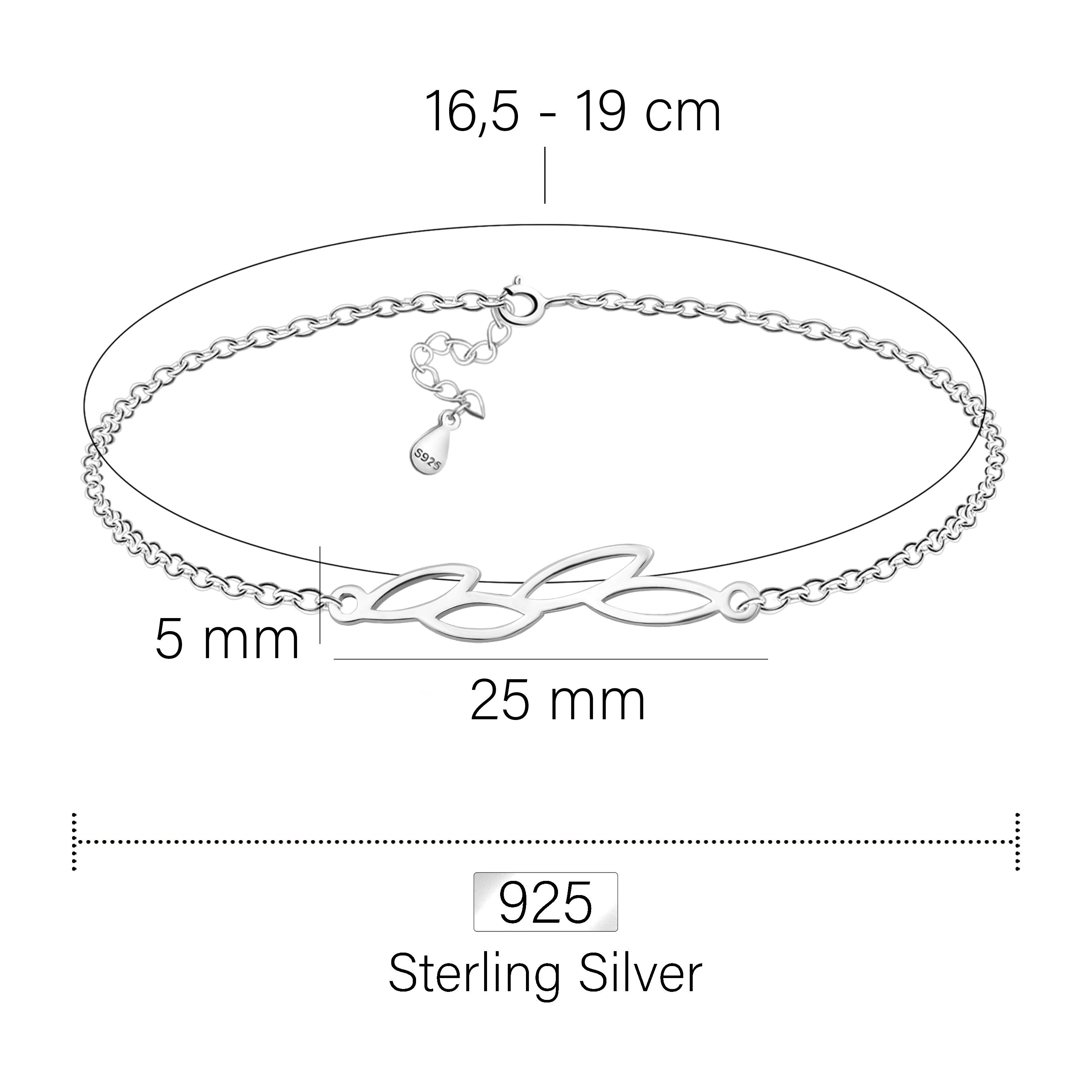 Schmuck 925 Blatt Damen Sofia (Armband), Armband Silber Milani