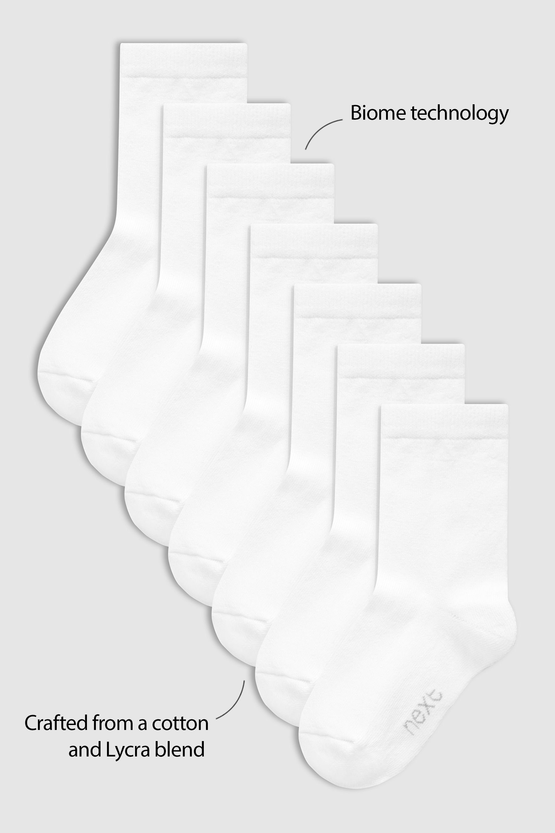 Next Kurzsocken Socken (1-Paar) Baumwollanteil, hohem 7er-Pack mit White