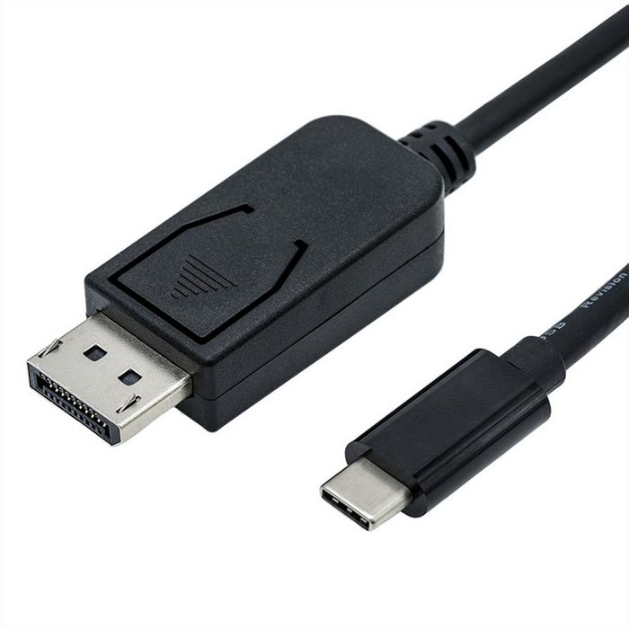 ROLINE USB Typ C - DisplayPort Adapterkabel v1.2 ST/ST Audio- & Video-Adapter USB Typ C (USB-C) Männlich (Stecker) zu DisplayPort Männlich (Stecker) 200.0 cm
