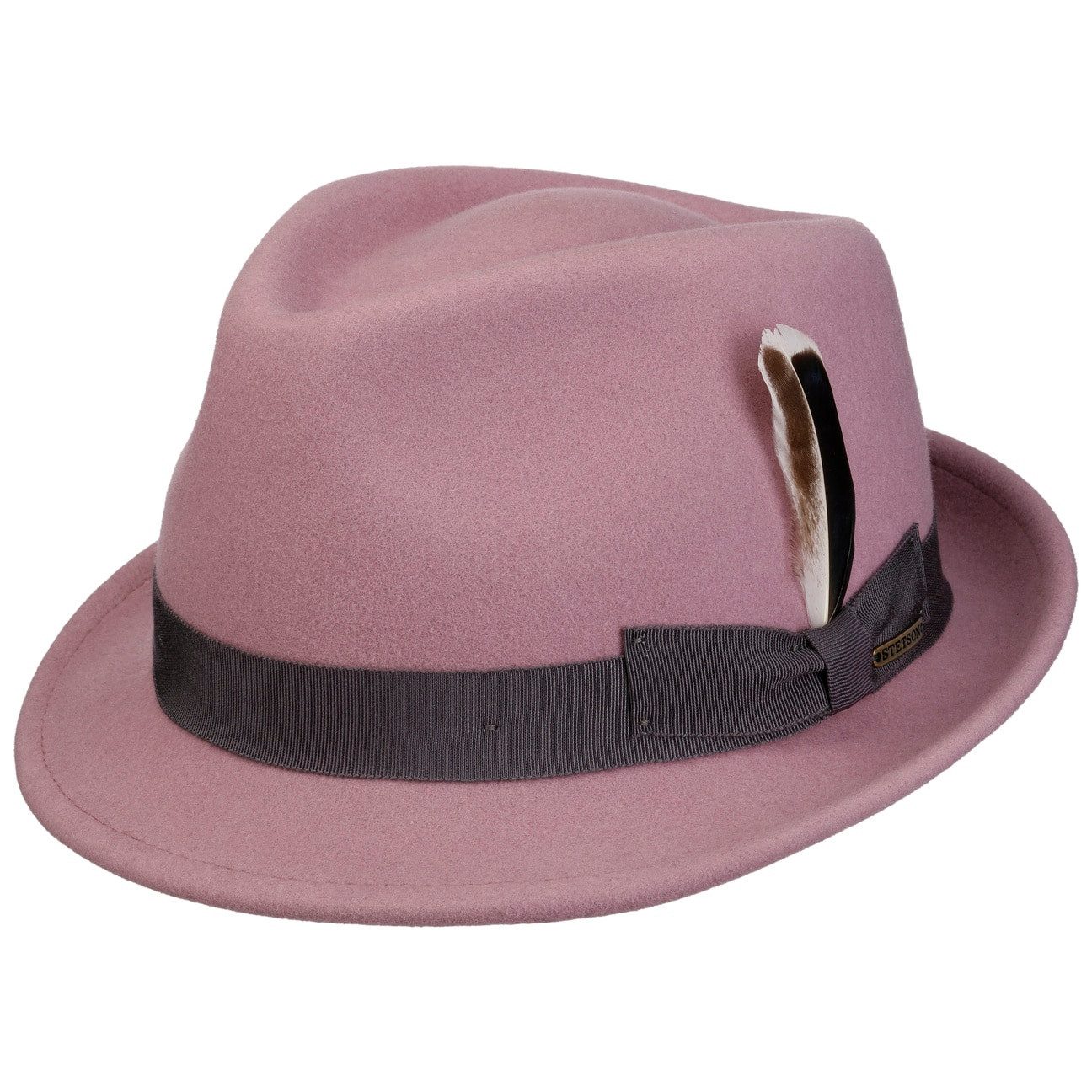Stetson Trilby (1-St) Wollfilzhut mit Ripsband