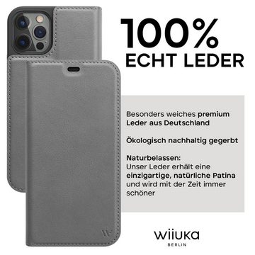 wiiuka Handyhülle suiit Hülle für iPhone 11 Pro, Klapphülle Handgefertigt - Deutsches Leder, Premium Case