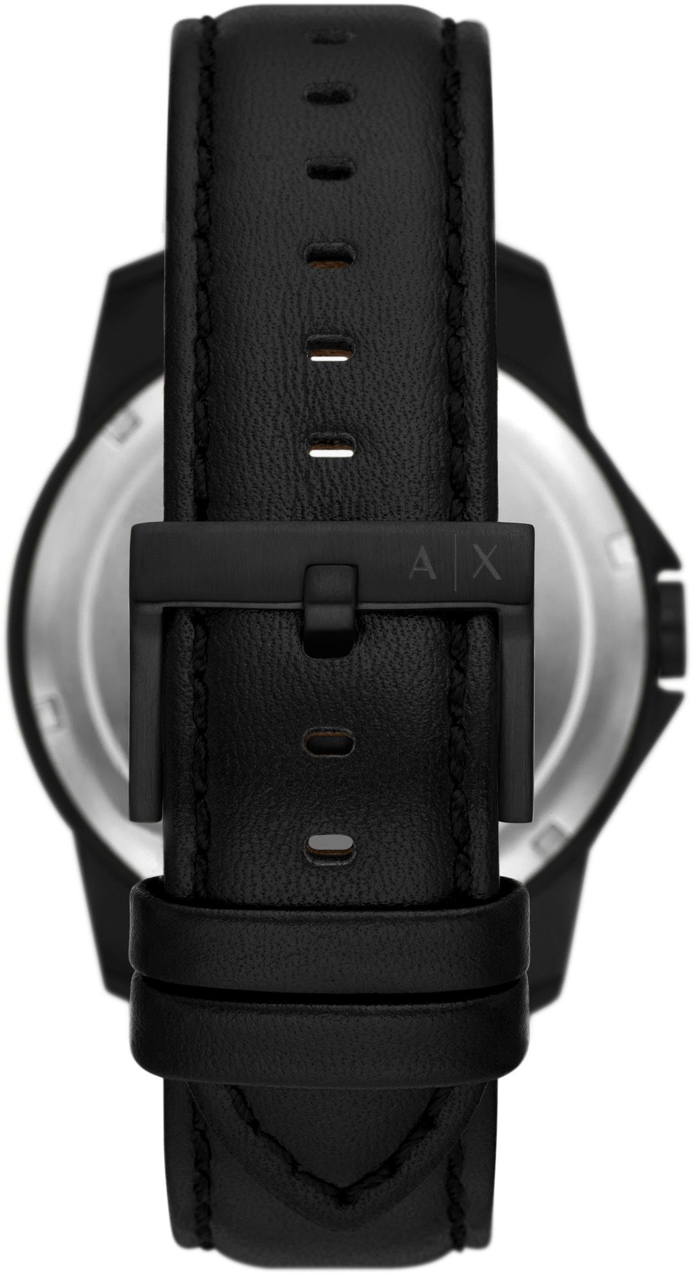 ARMANI EXCHANGE Quarzuhr AX7147SET, (Set, 2-tlg., mit Schmuckarmband), Armbanduhr, Herrenuhr, ideal auch als Geschenk, Datum, Lederarmband