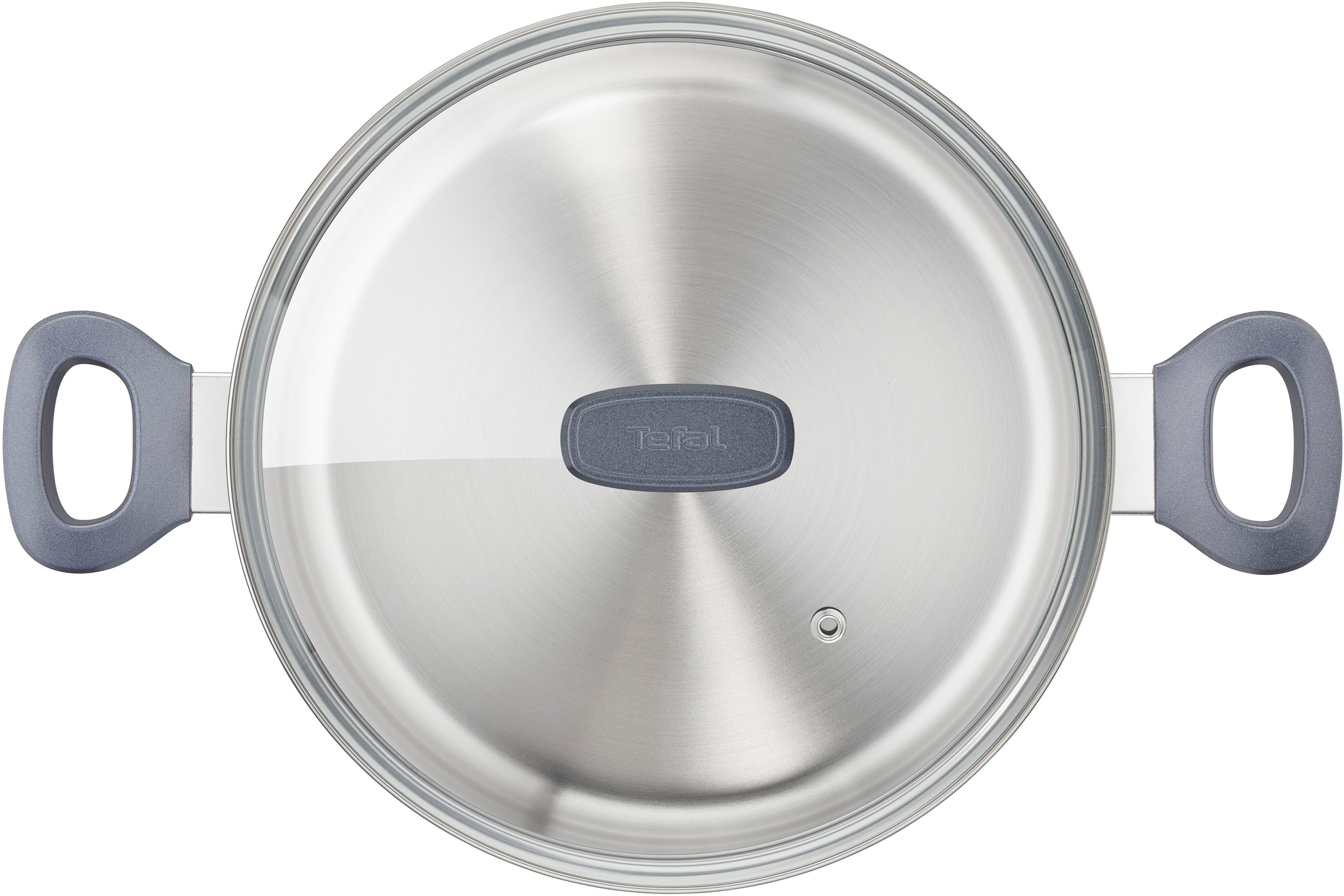 Tefal Kochtopf Daily Cook, Edelstahl (2-tlg), 20 cm, Ausgießhilfe, Messmarkierungen, Induktion, backofenfest