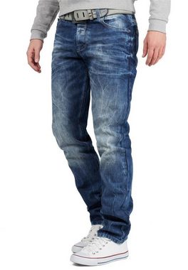 Cipo & Baxx 5-Pocket-Jeans Herren Hose BA-CD319Y mit lässiger Stonewashed Waschung