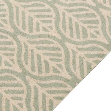 Fußmatte Küchenteppich Waschbar Blätter 60x300 cm Samt, vidaXL, Rechteckig