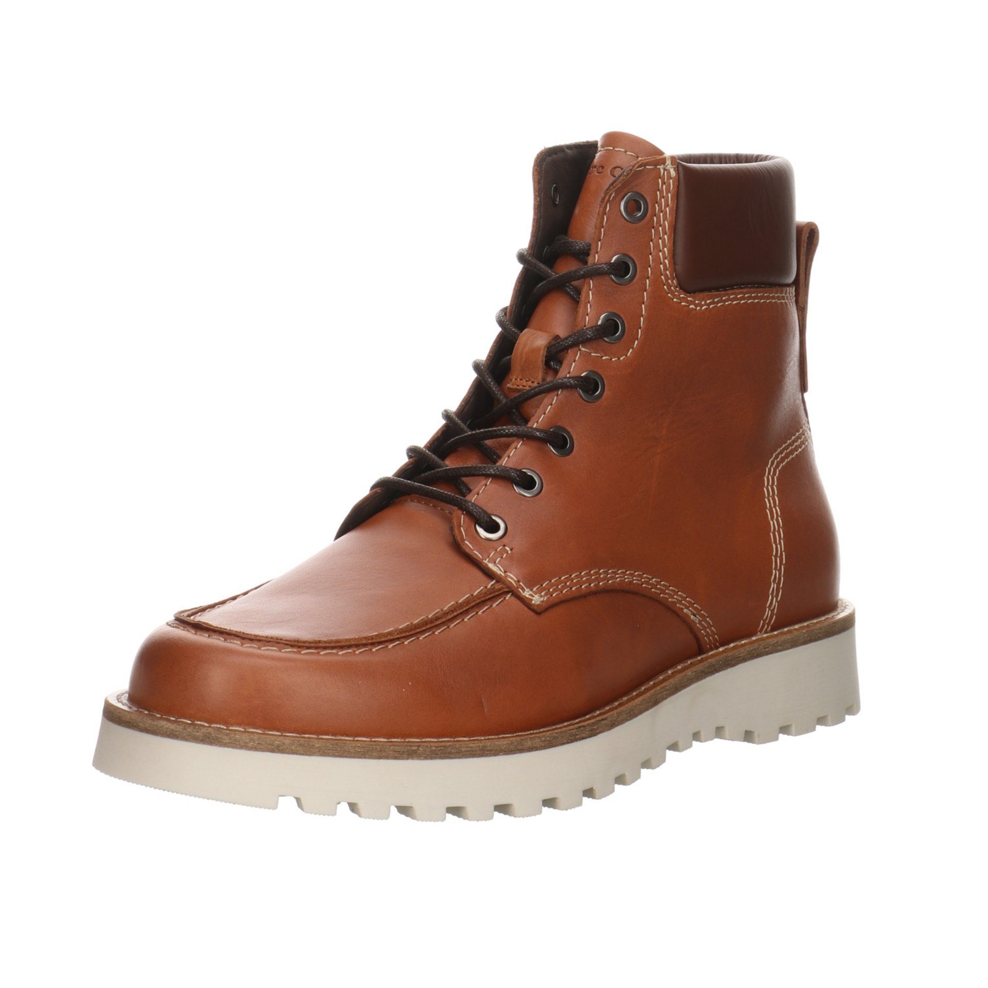 Marc O'Polo Boots Glattleder uni Schnürstiefel Glattleder